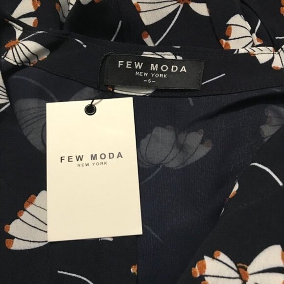 Few Moda New York Navy Floral Dress Size small new with tags #109 - Picture 6 of 8